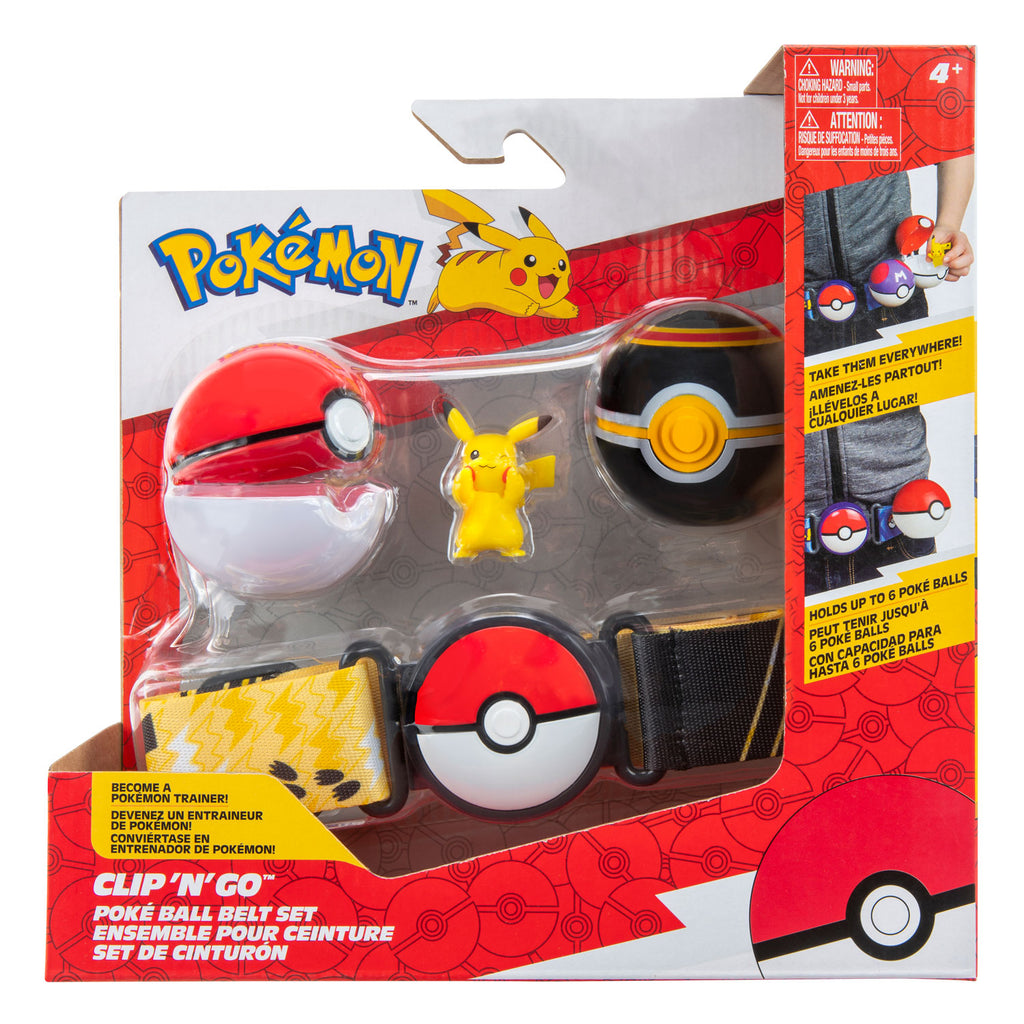 Cinturón Entrenador Pokemón Con 2 Pokebolas y Pikachu (Caja Dañada)