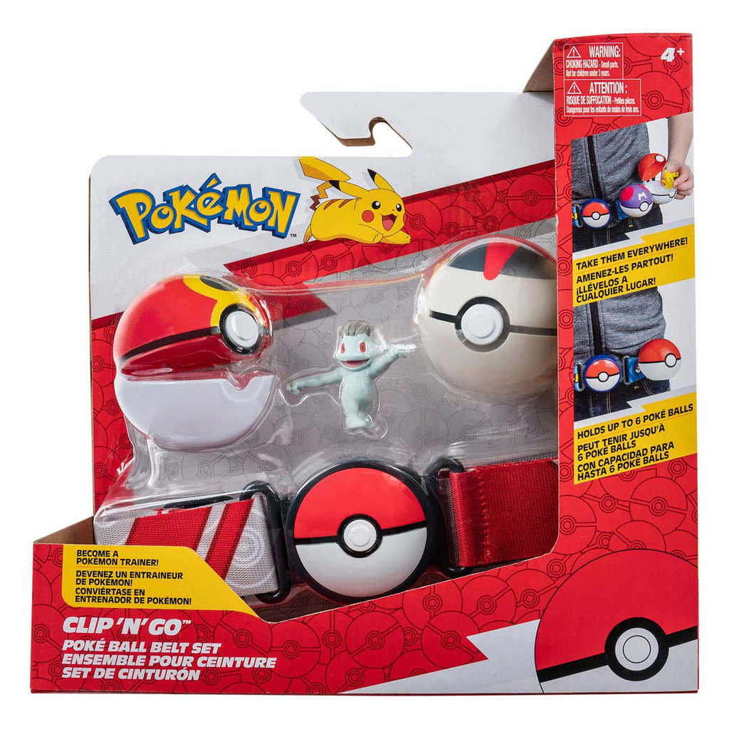 Pokemon Clip 'N' Go Poke Ball Belt Set Wave 1 Machop (Caja Dañada)