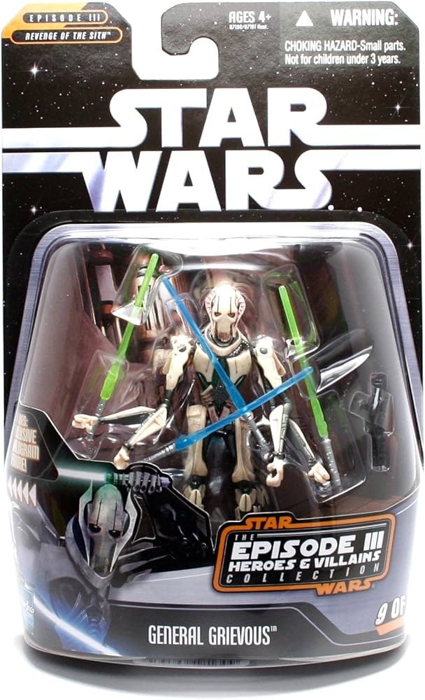 Episode 3 General Grievous 4 Armed Action Figure with Lightsabers - Star Wars