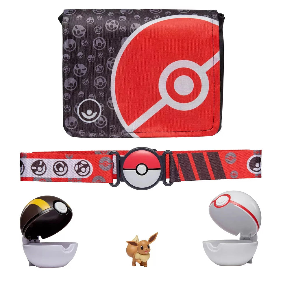 Pokemon Clip N Go Evee Bandolier Set Red (Sin caja)