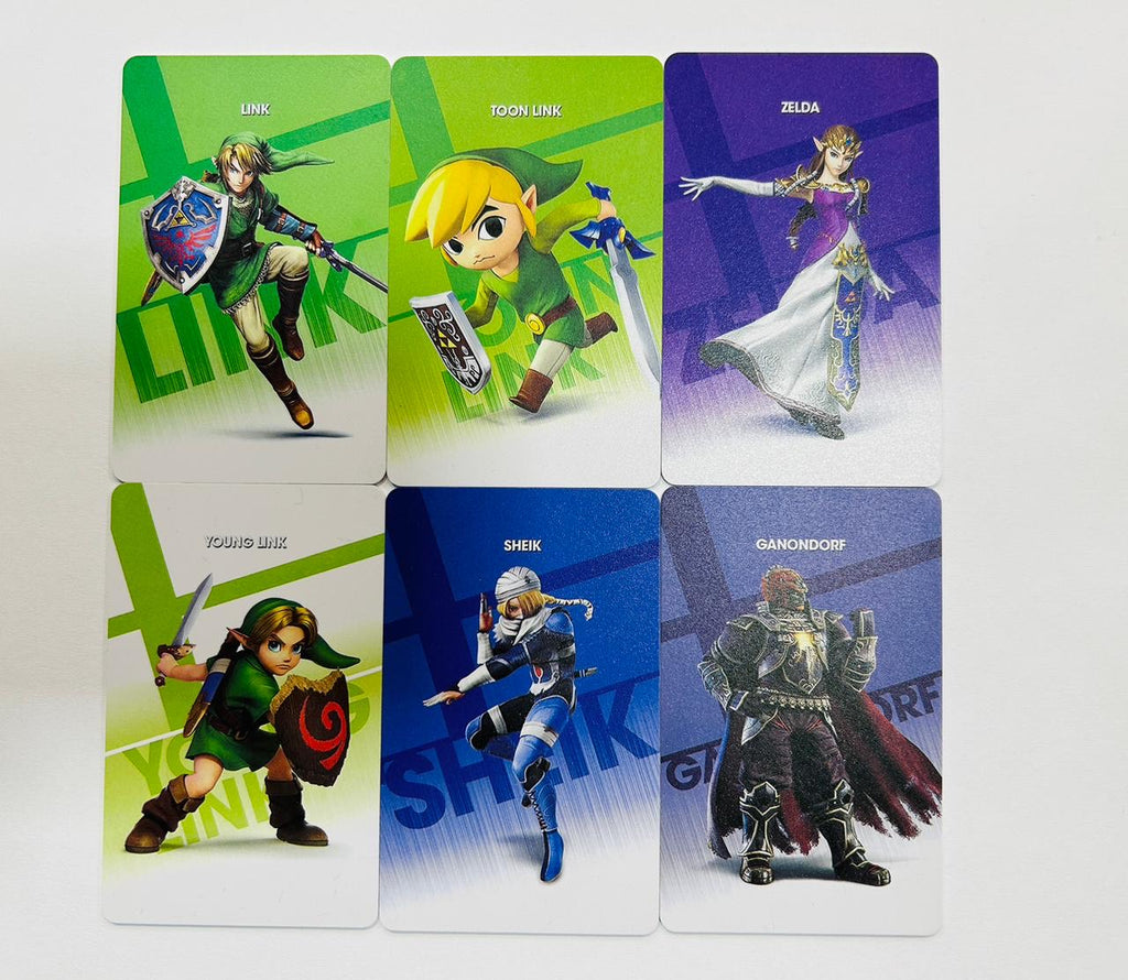 Set Colección tarjetas Amiibo Zelda Smash Bros