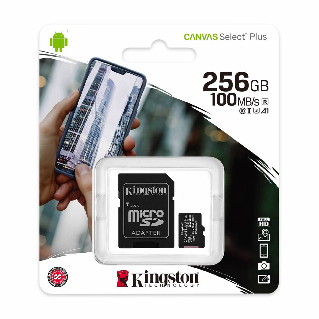 Tarjeta Micro SD 256GB Kingston Canvas Select Plus C10