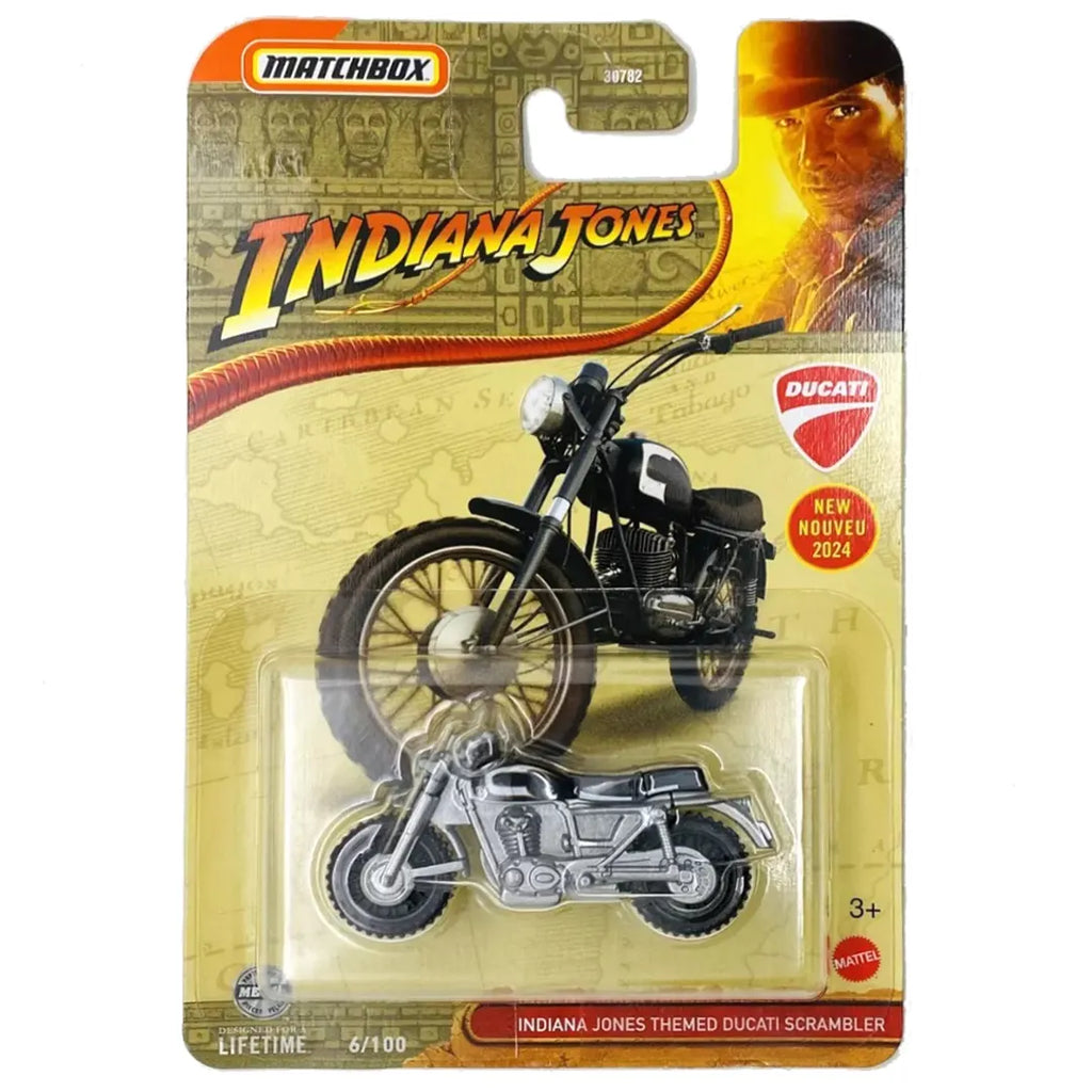 Matchbox Indiana Jones Themed Ducati Scrambler