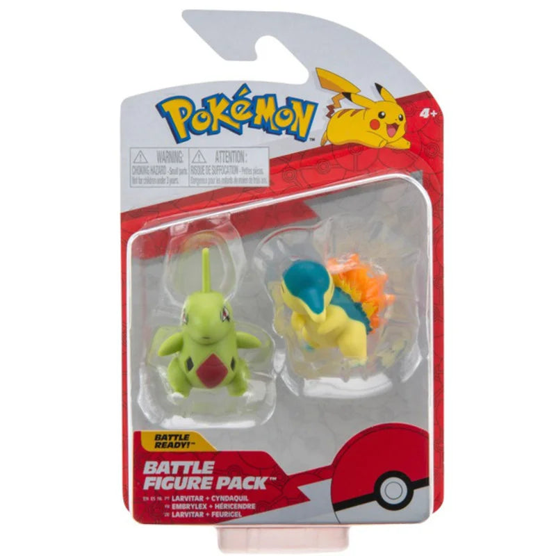 Larvitar y Cyndaquil / Battle Figure Pack Doble